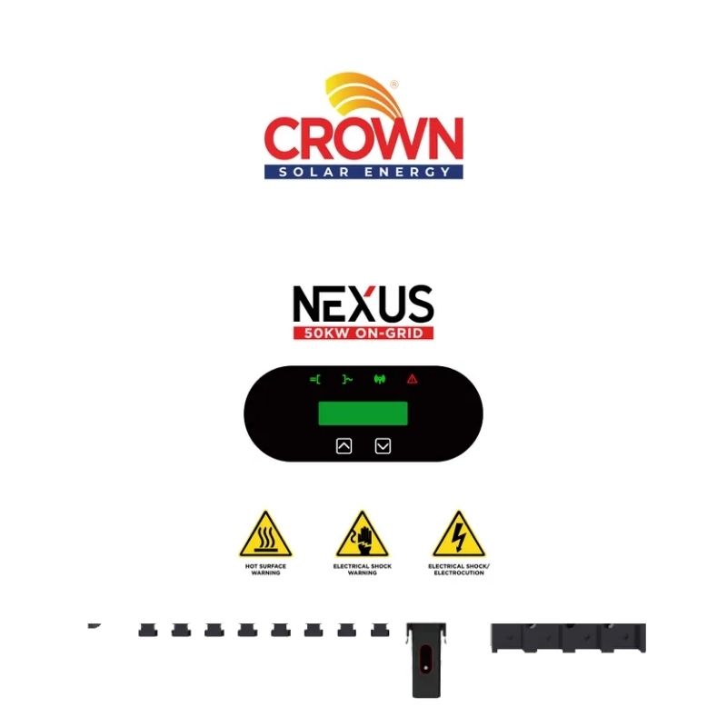 Crown Nexus 50KW On-Grid Solar Inverter (IP66) With Official Warranty