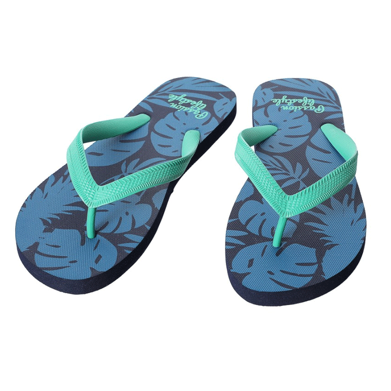 Miniso Passion Island Series Men's Flip Flops (41-42,Blue & Green)