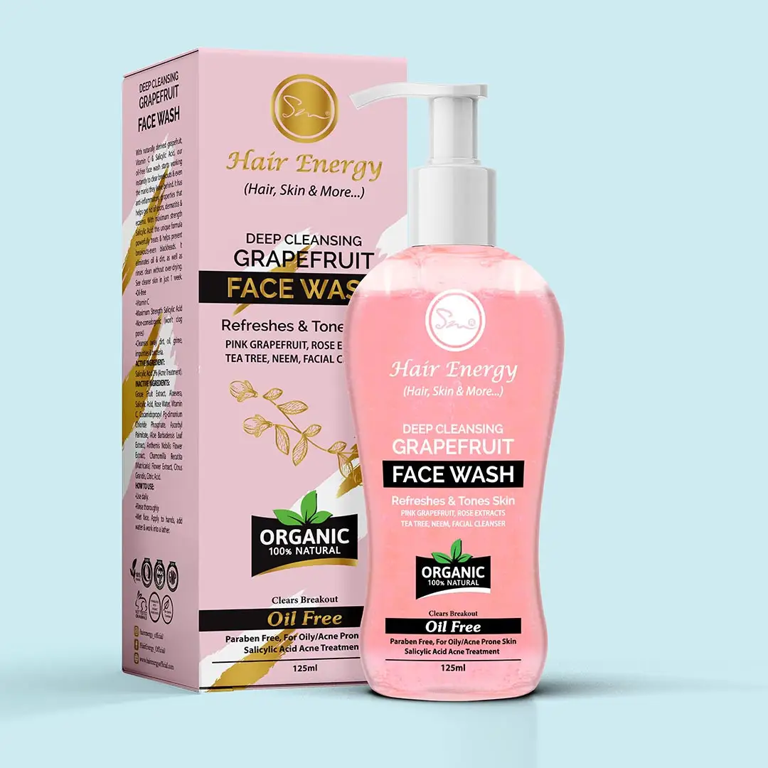 Hair Energy Deep Cleansing Grapefruit Face Wash (FOR OILY SKIN,ACNE ,BLACKKHEADS )